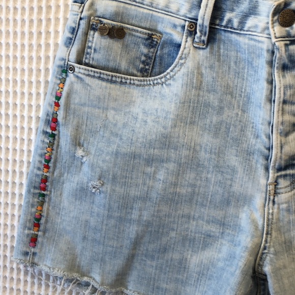 Odd Molly Embroidered Denim Shorts - Picture 3 of 6